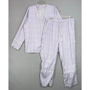 Summersalt Pajama Set Womens Large Purple Pants Sleep Shirt Comfy Cozy Two Piece